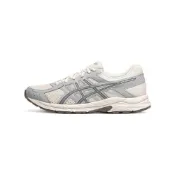 (店+)【asics 亞瑟士】T8D4Q-202 ASICS Gel-Contend 4 網面舒適百搭 織物合成革透氣包裹性回彈 低幫 休閒長跑短跑城市通勤跑步鞋 男款 白灰色
