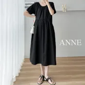 ANNE｜孕婦短袖洋裝 寬鬆洋裝 連衣裙 連身裙 大尺碼【AD102212】孕婦裝 孕婦裙 孕婦連衣裙 孕婦連衣