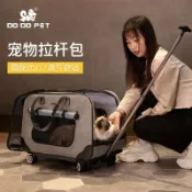星光精品館 【可分離拉桿箱】寵物推車 寵物拉桿箱 貓包 狗包 外出包 代步車 防風設計 可拆卸 透氣網窗 輕便摺疊 貓咪狗狗通用