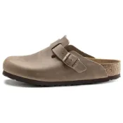 (店+)【BIRKENSTOCK 勃肯】0960811 Birkenstock Boston 德國進口塗油皮軟底四季穿獨特 按摩 運動緩衝勃肯鞋 男女同款 棕色 常規版(寬版)