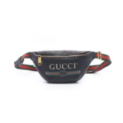 【DOKODEMO】【二手】Gucci GUCCI 腰包/斜背包/小號腰包 527792 黑色/綠色/RED皮革 Logo 印花小號腰包