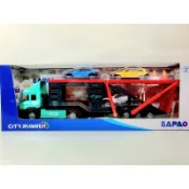 【樂達玩具】EAPAO 易保 CITY RUNNER【新版雙層大拖車】模型車 合金車 #1602