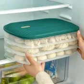 協貿國際日用品生活11館 餃子盒專用家用冰箱冷凍食品級保鮮盒水餃收納盒子多層雞蛋餛飩盒