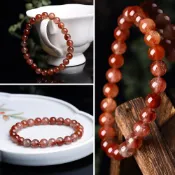 (店+)【LEESA】水晶手鍊\銅順髮晶\銅髮晶\銅鈦晶\圓珠手串\招財手鍊\送禮\手串\避邪\助事業\百搭手飾\天然水晶