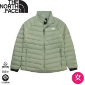 【The North Face 女 可套接700FP羽絨外套《苔蘚綠》】8DX7/DWR防潑水羽絨外套/立領外套/中層衣