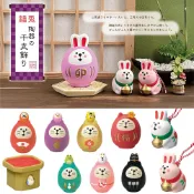 現貨- 日本 DECOLE concombre 新年擺設 達摩 兔兔達摩 干支土鈴 新年 卯年限定 福兔 開運 送禮