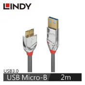 【三井3C購物網】【LINDY 林帝】CROMO USB3.0 TYPE-A公 TO MICRO-B公 傳輸線 2M 36658