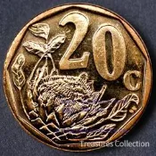 南非20分硬幣 直徑19mm 非洲外國硬幣錢幣銅幣收藏真幣