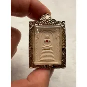 【龍婆本廟佛曆2556】全能雙面佛牌：七層崇迪佛（鑲紅寶石/金符管）+ 必打佛（遮眼佛）｜原廟聖料督造 附精美不鏽鋼殼