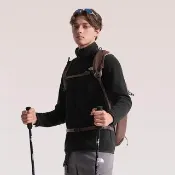 【The North Face】北臉 外套 男 運動立領外套 抓絨 保暖  黑 NF0A8FJ3JK3