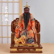 臺灣木雕龍虎山張天師像家 供奉天師府正壹祖師 致張道陵神像