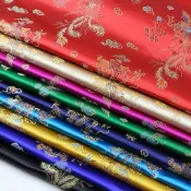 ［銘布］龍鳳提花織錦緞 腰帶 彩球 椅墊套 服飾 桌巾 桌罩 桌旗 香火袋 紅包袋 宮廟佛堂 喜慶 織錦緞布料