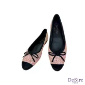 【DeSire】法式亮片蝴蝶結平底鞋-粉色(4337002-70)