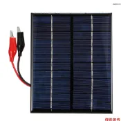 2W 12V多晶硅太陽能滴膠板電池板+老虎夾子