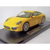 PORSCHE 壓鑄保時捷卡雷拉黃色微型跑車 Welly 1:18 價格