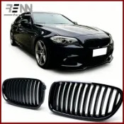 適用於【BMW 5系F10 F11 2011-2017款】單線款亮黑水箱罩中網改裝
