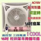 蝦皮最便宜 暢銷DC直流節能 省電變頻 16吋DC888 輕鋼架節能扇 天花板循環扇 輕鋼架循環扇 坎入式風扇ICOOL