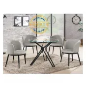 (店+)【新荷傢俱工場】26M 2973 現代簡約3尺玻璃圓桌 休閒桌 咖啡桌 洽談桌 商用桌 會議桌 圓桌 玻璃餐桌