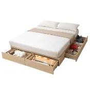 【myhome8居家無限】Yale耶魯掀蓋抽屜床底/床架-6x7尺-雙人特大(可客製尺寸/顏色)
