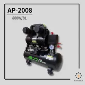 【德力空壓】空壓機 贈風槍+風管+接頭 風力 空壓機 2HP 8L 全銅線 快速型 無油式 雙缸 110V/60Hz