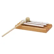 IRIN 三音風鈴桌面冥想鈴,木製風鈴附敲擊棒,兒童教育音樂打擊樂器