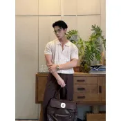 [URL STUDIO] 托斯卡尼 涼感 豎紋 提花 針織 polo衫