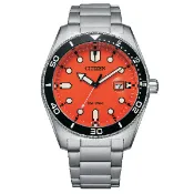 CITIZEN星辰錶 Gents AW1760-81X 光動能時尚多功能男士潮流腕錶 橘面 43mm