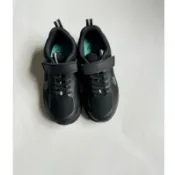 Clarks 時尚簡約舒適百搭休閒運動童鞋 魔鬼氈兒童鞋子 黑色