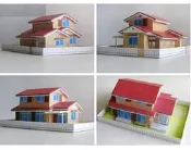 哆啦A夢﹝小叮噹﹞1/87 大雄的家 大雄家的房子·房屋 紙模 DIY 自行組裝