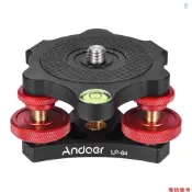 Andoer LP-64 三腳架調平底座三輪精密調平器帶氣泡水平儀 3/8