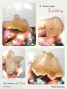 印度輝沸石粉橘白水晶原礦