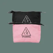 (店+)【3CE】化妝包｜三角包 多功能 大容量 旅行包 小巧可愛 簡約 彩妝工具