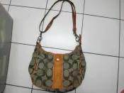 真品COACH大C緹花大容量肩背包/托特包非CHANEL義大利製USA美國製格紋Hermes CD LV元起標