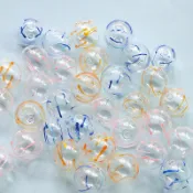 空心玻璃球球北海道風鈴彩繪泡泡珠子diy自製飾品配件簡約透明珠