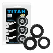 春天玩具 【送270ml潤滑液】TITAN猛男聚能矽膠環(藍)-3入