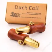 商家🔥免開電子發票🔥創意鴨哨鴨子哨野鴨哨duck call戶外仿聲口哨原木黃銅哨子求生哨