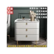(店+)全實木皮質床頭櫃 輕奢臥室床頭櫃 簡約現代床邊櫃 意式加高置物櫃 創意小型大型儲物櫃
