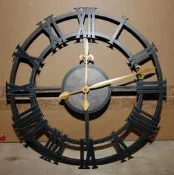 歐風古典縷空羅馬數字圓形大掛鐘 直徑42cm