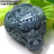 妖紫龍頭！【155g】「天然a貨翡翠」超濃藍紫羅蘭(紫藥水) /龍頭 大把玩件（緬料）。不議價！AK 074