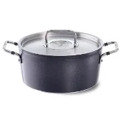 【Fissler】LUNO黑鑽鍋不沾鍋系列-雙耳湯鍋 24CM(總代理公司貨)