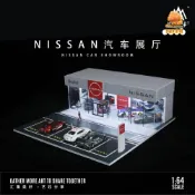 立體停車場 1/64 場景 停車場 模型車停車場 車庫展示場景 停車場模型場景1/64尼桑仿真合金汽車展廳玩具車收納燈光