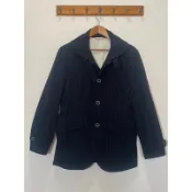 《近新品》the suit company 高質感黑色條紋西裝外套