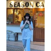 (店+)【Arcteryx 始祖鳥】藍田/吉米 - 現貨 Arcteryx 始祖鳥  Skeletile SS 字母印花套頭圓領短袖 美式復古 正肩T恤