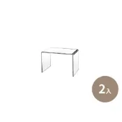 (店+)【美的空間】15x10x10cmㄇ型2入組透明壓克力商品展示架(賣場展示架/增高架/分層架)
