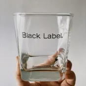 威士忌杯 威杯 酒杯 水杯 咖啡杯 約翰走路 （Johnnie Walker）黑牌威士忌 方形厚底玻璃威士忌杯