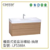〖Caesar 凱撒衛浴〗✨高雄免運✨檯面式瓷盆浴櫃組 LF5388A 浴櫃 LF5388 面盆 120CM【鋐欣】
