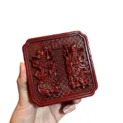 ❮近新❯ 香港 The Peninsula Hotels 半島酒店 門神限定香皂盒 硃砂紅浮雕飾品盒 鎮宅納福五星級酒店