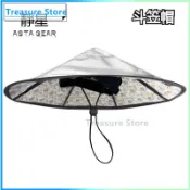可開發票 静星涂银防晒防雨折叠斗笠轻量户外野营徒步防晒钓鱼帽子防曬斗笠帽 戶外防紫外線防風 防雨大帽簷遮陽帽