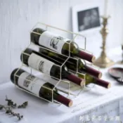 北歐蜂巢金色紅酒架擺件創意葡萄酒架子家用客廳酒柜展示架簡約 【林之舍】