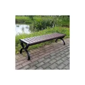 (店+)公園椅戶外長椅休閒廣場靠背椅鑄鋁塑木排椅庭院椅防腐木櫈子椅子 公園椅 戶外椅子 室外椅 戶外休閒椅 戶外長椅 等候椅